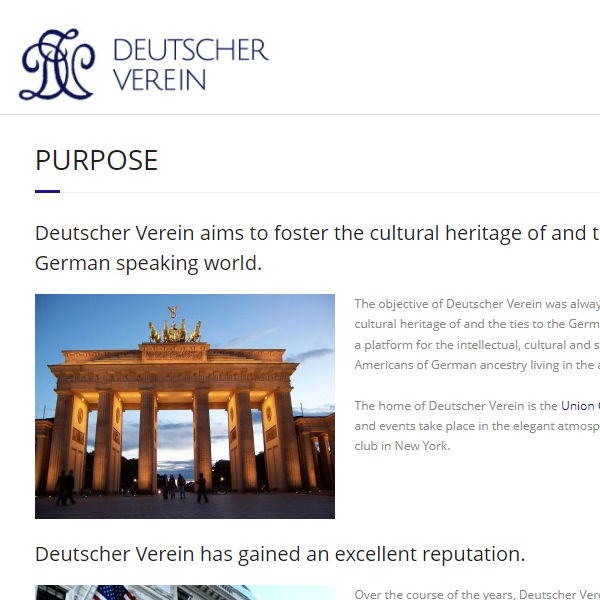 German Speaking Organization in New York - Deutscher Verein New York