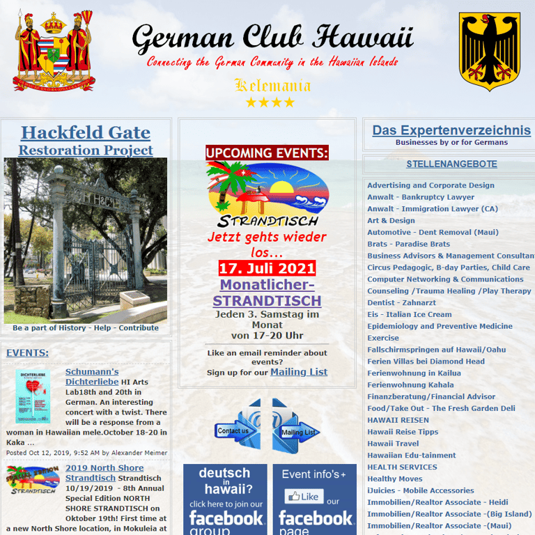 German Organization in Honolulu Hawaii - German Club Hawaii