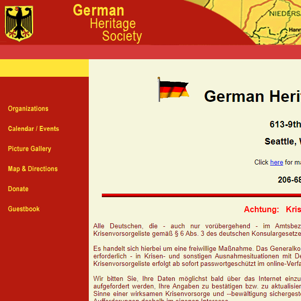 German Organization in Washington - German Heritage Society
